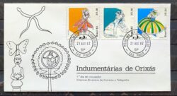 Envelope FDC 262 1982 Indumentarias de Orixas Trajes Bahia CPD SP 02