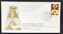 Envelope FDC 265 1982 Santa Teresa de Jesus Religiao Mao CPD Bauru
