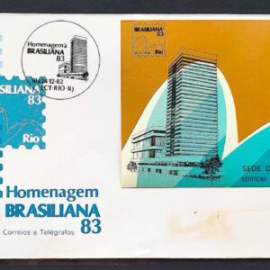 Envelope FDC 276 1982 Brasiliana Inclinados CBC e CPD RJ 01