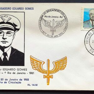 Envelope PVT 01A FIL 1982 Brigadeiro Eduardo Gomes Aeronautica Aviao Militar CBC e CPD RJ