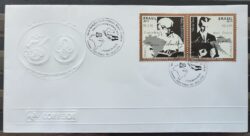 Envelope PVT 000 2014 Relacoes Dilplomaticas Croacia Mario Schenberg Nikola Tesla Ciencia Bandeira Mapa