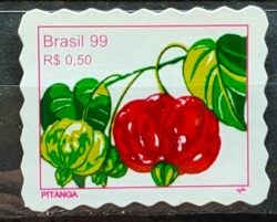 Selo Regular RHM 775 Frutas Pitanga Perce em Ondas 1999