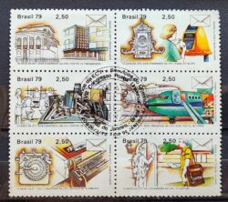 C 1080 Selo Congresso da UPU Uniao Postal Universal Servico Postal Educacao 1979 Serie Completa CBC RJ