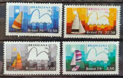 C 1086 Selo Brasiliana Veleiro Esporte Iatismo 1979 Serie Completa CMC