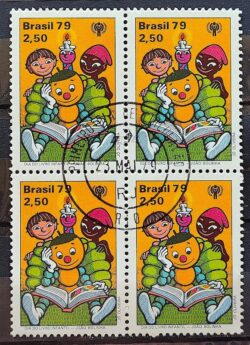 C 1090 Selo Dia do Livro Infantil Crianca 1979 Quadra CPD RJ