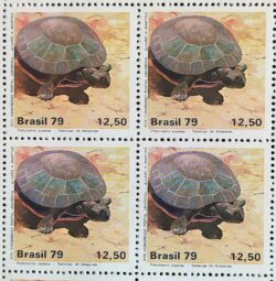 C 1093 Selo Parque Nacional da Amazonia Fauna Tartaruga 1979 Quadra