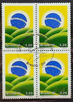 C 1103 Selo Semana da Patria Bandeira 1979 Quadra CBC BSB