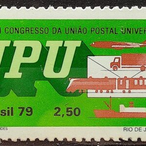 C 1106 Selo Congresso da UPU Uniao Postal Universal Servico Postal Trem Navio Caminhao Aviao 1979