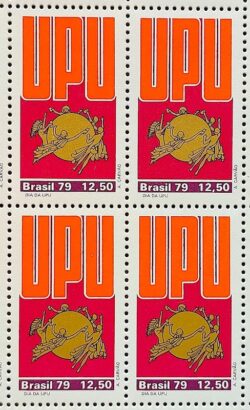 C 1120 Selo Dia da UPU Uniao Postal Universal Servico Postal 1979 Quadra