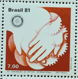 C 1201 Selo Convencao Rotary Internacional Mao 1981