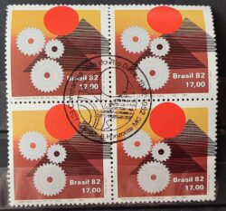 C 1259 Selo Companhia Vale do Rio Doce Economia 1982 Quadra CBC MG