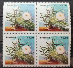 C 1351 Selo Flora Cacto Xique Xique 1983 Quadra