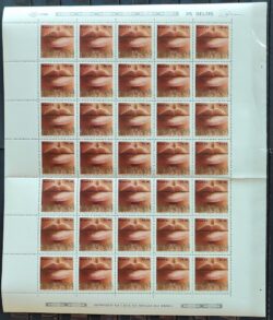 C 1355 Selo 20 Aniversario Programa Alimentar Saude Boca 1983 Folha