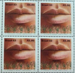 C 1355 Selo 20 Aniversario Programa Alimentar Saude Boca 1983 Quadra