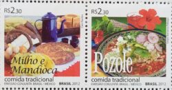 C 3215 Selo Relacoes Diplomaticas Mexico Milho e Mandioca 2012