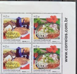 C 3215 Selo Relacoes Diplomaticas Mexico Milho e Mandioca 2012 Quadra Vinheta Site