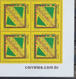 C 3389 Selo Arte Indigena Kusiwa Wajapi Indio 2014 Quadra Vinheta Site