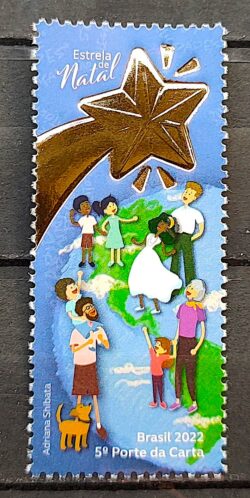 C 4075 Selo de Natal Estrela de Natal Religiao Mapa Cachorro 2022