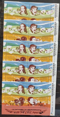 B 225 Bloco Bicentenario da Independencia Personalidades 2022 5 Unidades