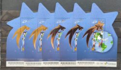 B 227 Bloco de Natal Estrela de Natal Religiao Mapa Cachorro 2022 5 Unidades