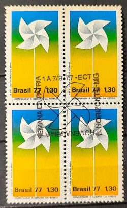 C 1005 Selo Semana da Patria Catavento 1977 Quadra CBC MG