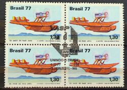 C 1009 Selo Aviacao Civil Aviao Raid Jahu 1977 Quadra CBC Vasp