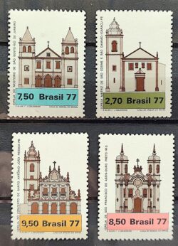 C 1024 Selo Arquitetura Religiosa Igreja Matriz Ouro Preto Religiao 1977 Serie Completa