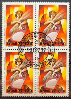 C 1028 Selo Diplomacia Brasileira Relacoes Internacionais 1977 Quadra CPD Brasilia