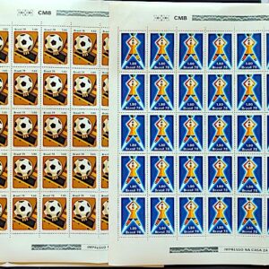 C 1030 Selo Copa do Mundo de Futebol Argentina 1978 Serie Completa Folha