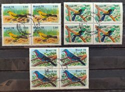 C 1036 Selo Passaros Brasileiros Fauna Ave 1978 Serie Completa Quadra CBC RJ