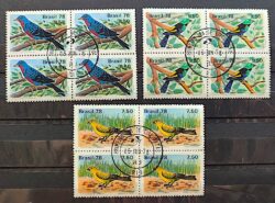 C 1036 Selo Passaros Brasileiros Fauna Ave 1978 Serie Completa Quadra CPD RJ