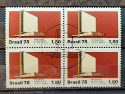 C 1040 Selo Edificio Sede da ECT Correios Servicos Postais 1978 Quadra CBC Brasilia