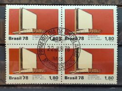 C 1040 Selo Edificio Sede da ECT Correios Servicos Postais 1978 Quadra CPD Brasilia