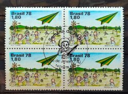 C 1049 Selo Semana da Patria Aviao Crianca 1978 Quadra CBC RJ