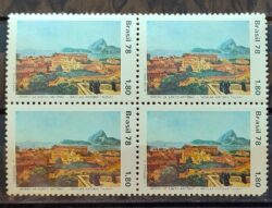 C 1067 Selo Paisagem Brasileira na Pintura Morro de Santo Antonio 1978 Quadra