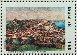 C 1069 Selo Paisagem Brasileira na Pintura Morro do Castelo Victor Meireles Arte 1978