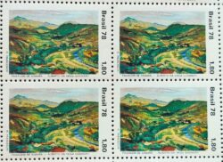 C 1070 Selo Paisagem Brasileira na Pintura Sabara Alberto Guignard Arte 1978 Quadra