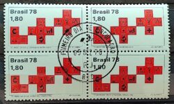 C 1075 Selo Cruz Vermelha Saude 1978 Quadra CPD RJ 01