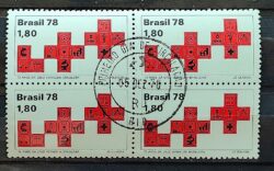 C 1075 Selo Cruz Vermelha Saude 1978 Quadra CPD RJ 02