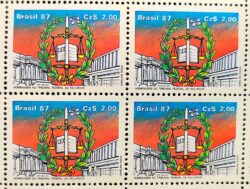 C 1551 Selo Tribunal Federal de Recursos Direito Justiça 1987 Quadra