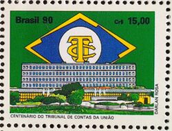 C 1711 Selo Centenario Tribunal de Contas da Uniao TCU 1990