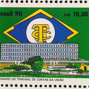 C 1711 Selo Centenario Tribunal de Contas da Uniao TCU 1990