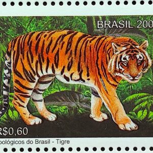 C 2713 Selo Zoologicos do Brasil Tigre 2007