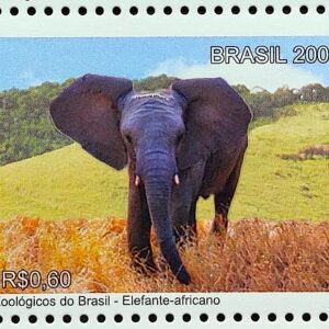 C 2714 Selo Zoologicos do Brasil Elefante 2007