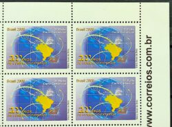 C 2724 Selo Abertura dos Portos as Nacoes Amigas Navio Mapa Comercio Exterior 2008 Quadra Vinheta Site