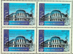 C 2728 Selo 200 Anos Faculdade de Medicina do Rio de Janeiro 2008 Quadra