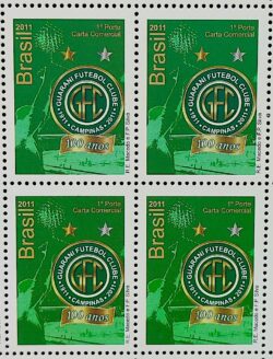 C 3082 Selo Guarani Futebol 2011 Quadra