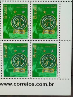 C 3082 Selo Guarani Futebol 2011 Quadra Vinheta Site