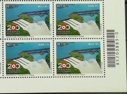 C 3088 Selo Relacoes Diplomaticas Brasil Paraguai Itaipu 2011 Quadra Codigo de Barras