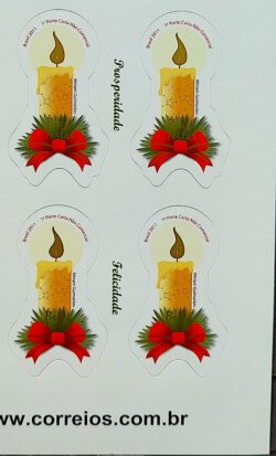 C 3138 Selo Velas de Natal Religião 2011 Quadra Vinheta Site